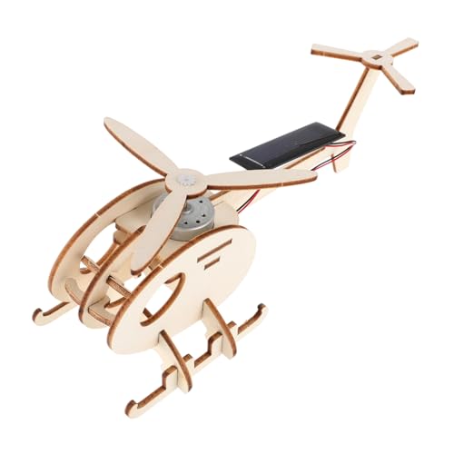 ORFOFE Solarbetriebener DIY Holzhelikopter Bausatz Effizientes Solarpanel Stabile Flugleistung Leicht Zusammenbaubar Pädagogisches Wissenschaftsspielzeug für Outdoor Abenteuer und von ORFOFE