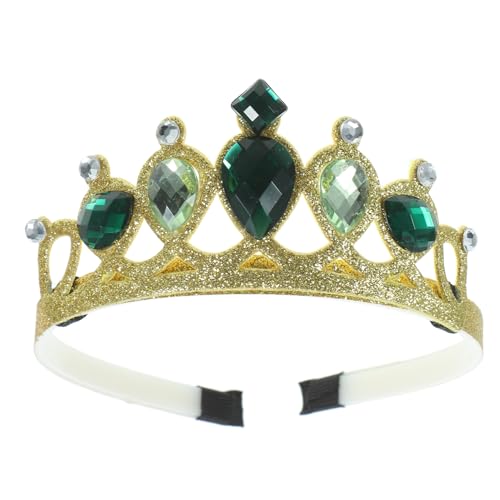 ORFOFE Strass Krone Stirnband für Mädchen Leichtes Kunststoff Diadem für Cosplay und Partys Glänzendes Design für Kinder von ORFOFE