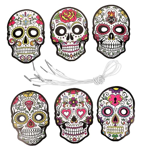ORFOFE 6 Stücke Tag Masken Papier Schädel Masken Halloween Dekorationen Lebensechte Schädel Design ORFOFE 6 Stücke Tag Masken Papier Schädel Masken Halloween Dekorationen Lebensechte Schädel Design von ORFOFE