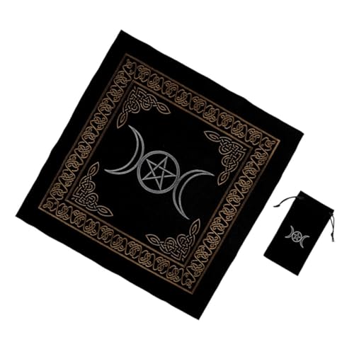 ORFOFE Tarot Tischdecke Velours mit Aufbewahrungsbeutel für Tarotkarten Divination Altar Tuch Dekorativ für Anfänger und Ritual ORFOFE Tarot Tischdecke Velours mit Aufbewahrungsbeutel für Tarotkarten Divination Altar Tuch Dekorativ für Anfänger und Ritual von ORFOFE
