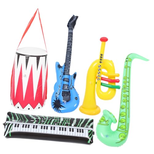 ORFOFE Teiliges Aufblasbare Musikinstrumente aus PVC Gitarre Saxophon Trompete Keyboard Schlagzeug Leichte Party Deko für Kindergeburtstag und Bühnenauftritte Zufällige ORFOFE Teiliges Aufblasbare Musikinstrumente aus PVC Gitarre Saxophon Trompete Keyboard Schlagzeug Leichte Party Deko für Kindergeburtstag und Bühnenauftritte Zufällige von ORFOFE