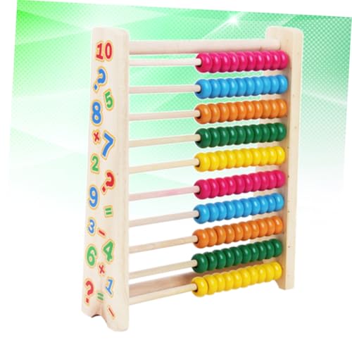 ORFOFE Teiliges Buntes Holz rechenrahmen mit Farbigen Perlen Kindersicheres Lernspielzeug für Frühe Bildung Glatte Oberfläche ohne Scharfe Kanten Geschenk zur Zufällige Zufällige Farbe von ORFOFE