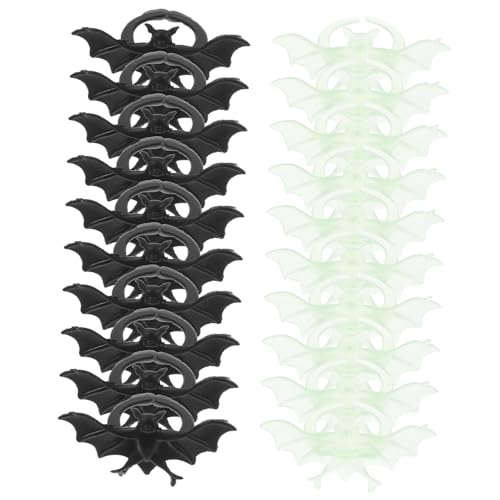 ORFOFE Teiliges Halloween Fledermaus Ring Leuchtende Kunststoff Ringe Verstellbar für Halloween Party Gruselige Finger Schmuck Deko Indoor und Outdoor Zubehör ORFOFE Teiliges Halloween Fledermaus Ring Leuchtende Kunststoff Ringe Verstellbar für Halloween Party Gruselige Finger Schmuck Deko Indoor und Outdoor Zubehör von ORFOFE
