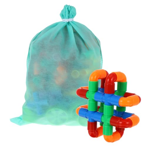 ORFOFE Teiliges Kinderbausteine Bunte Große Steckbausteine aus Langlebigem Kunststoff Pädagogisches BAU Lernspielzeug Kreativität Motorik und Farberkennung für Zufällige Farbe von ORFOFE