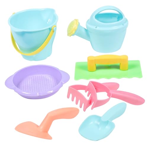 ORFOFE Teiliges Strandspielzeug für Buntes Sandspielzeug aus Robustem Kunststoff Schaufeln Rechen Eimer und Wasserspritzkanne für Strand Park und Garten Draußen Zufällige Zufällige Farbe von ORFOFE