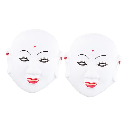 ORFOFE 2 Stücke Horror Maske Für Halloween Gruselige Maskerade Weiß Design von ORFOFE
