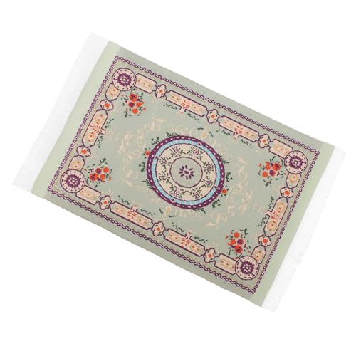 ORFOFE Puppenhaus-Vintage-Teppich Mini-bodenmatte Eleganter Türkischer Stil 17 X 10 cm Farbecht Mini-hausdekoration von ORFOFE