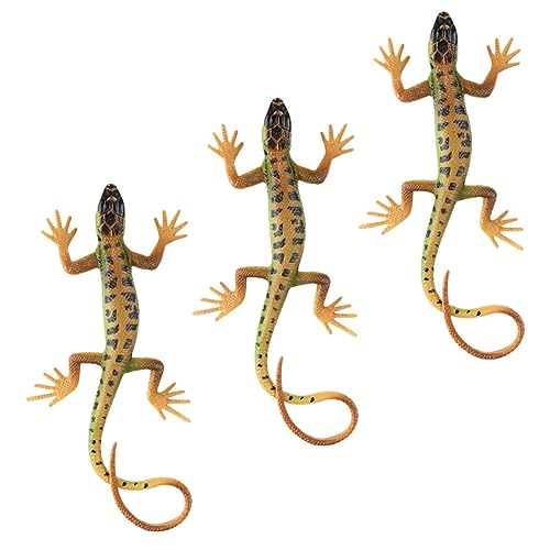 ORFOFE 3stücke Realistische Echsen Figuren Kunstvolle Lizard Deko Für Garten Und Partys Miniatur Reptilien Skulpturen Kreativität Und Vorstellungskraft von ORFOFE