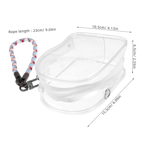 ORFOFE Transparentes PVC Puppen-aufbewahrungsbeutel mit Reißverschluss Vielseitiger Organizer für Schlüssel Handy und Zubehör Tragbare Hängetasche mit Farbigem Gewebtem Trageband ORFOFE Transparentes PVC Puppen-aufbewahrungsbeutel mit Reißverschluss Vielseitiger Organizer für Schlüssel Handy und Zubehör Tragbare Hängetasche mit Farbigem Gewebtem Trageband von ORFOFE