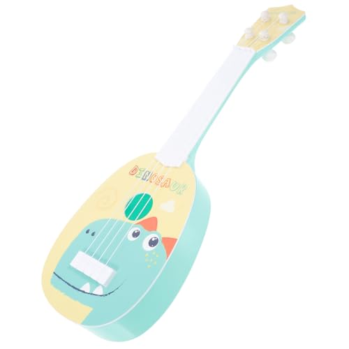 ORFOFE Ukulele Kleine Gitarre mit Buntem Dinosaurier Design Musikalisches Lernspielzeug für Kleinkinder Jungen Mädchen Fördert Musiktalent und Kreative Entwicklung von ORFOFE