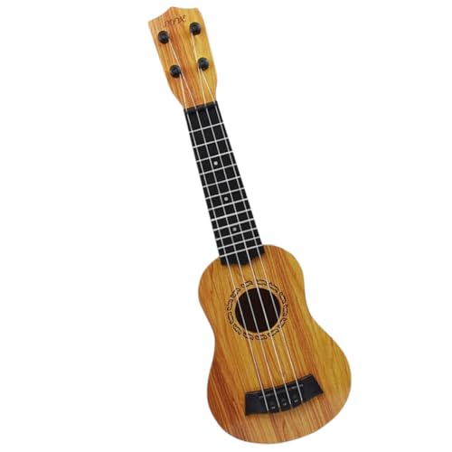ORFOFE Ukulele aus Holz Mini Übungsinstrument für Kleinkinder Frühkindliches Musikinstrument Robust als zu Geburtstag Weihnachten Ostern für Jungen und Mädchen von ORFOFE