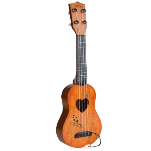 ORFOFE Ukulele mit Saiten Realistisch Gestaltetes Langlebiges Kunststoff Instrument für Kleinkinder Pädagogisches Gitarrenmodell für Frühe Musikalische Früherziehung Zufällige Farbe von ORFOFE