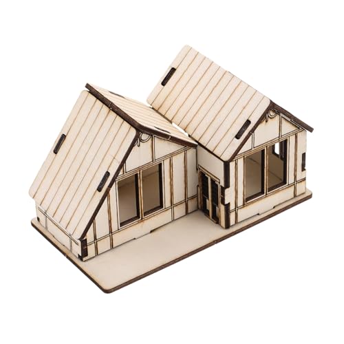 ORFOFE Unfertiges Holzhaus Modell Bausatz Miniatur DIY Puzzle für kreatives Gestalten Party Dekoration Realistische Kleine Haus Szenerie Holzhandwerk ORFOFE Unfertiges Holzhaus Modell Bausatz Miniatur DIY Puzzle für kreatives Gestalten Party Dekoration Realistische Kleine Haus Szenerie Holzhandwerk von ORFOFE