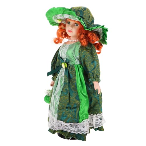 ORFOFE Vintage Porzellanpuppe Frau Miniatur Viktorianische Sammlerfigur Kunsthandwerk Wohnkultur für Puppenhaus Dekoration Wohnzimmer Schlafzimmer von ORFOFE
