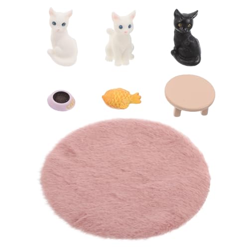 ORFOFE Weiches Plüsch Katzenfigur Set Miniatur Kawaii Deko für Puppenhaus Schreibtisch Schlafzimmer Realistische Kleine Katzen Modelle als Home Decor und Fotorequisiten ORFOFE Weiches Plüsch Katzenfigur Set Miniatur Kawaii Deko für Puppenhaus Schreibtisch Schlafzimmer Realistische Kleine Katzen Modelle als Home Decor und Fotorequisiten von ORFOFE