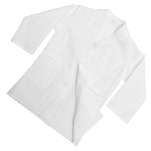 ORFOFE Weißer Laborkittel Langarm Atmungsaktiv Simulierter Wissenschaftler Kostüm für Jungen Mädchen Geburtstagsgeschenk Bühne Cosplay Party ORFOFE Weißer Laborkittel Langarm Atmungsaktiv Simulierter Wissenschaftler Kostüm für Jungen Mädchen Geburtstagsgeschenk Bühne Cosplay Party von ORFOFE