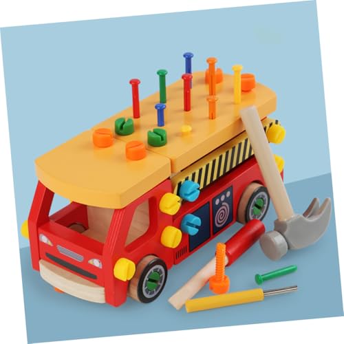 ORFOFE Werkzeugkofferset für Holzspielzeug Lernspielzeug Montessori Ab Jahre Realistisches Schrauben und Montage Set Kreativität Problemlösung und Motorischen Fähigkeiten von ORFOFE