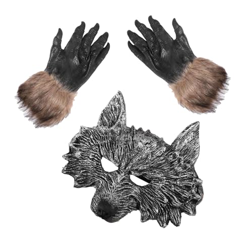 ORFOFE Werwolf Maske und Halloween Handschuhe Robuste Kostüm Kombination für Fasching und Party Umweltfreundlich Langlebig als für Erwachsene und Cosplay Fans ORFOFE Werwolf Maske und Halloween Handschuhe Robuste Kostüm Kombination für Fasching und Party Umweltfreundlich Langlebig als für Erwachsene und Cosplay Fans von ORFOFE