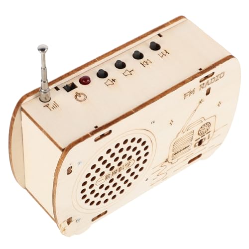 ORFOFE Wissenschaftsset Holzradio Bausatz Stem DIY Elektronik Experiment Bausatz für Kreative Lernspielzeug für Elektronik und Schaltungsverständnis von ORFOFE