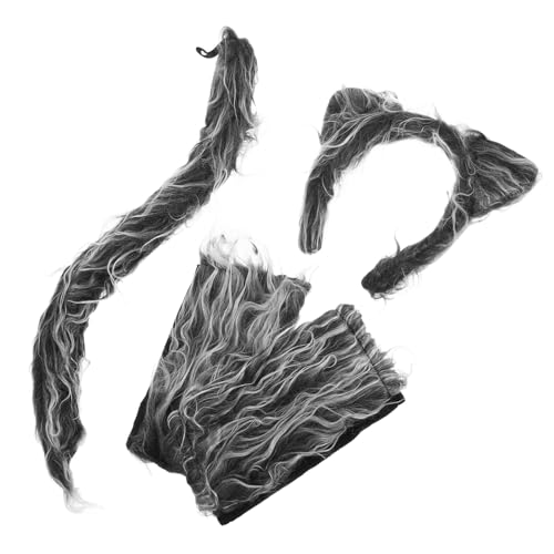 ORFOFE Wolf Kostüm mit Haarreif Handschuhen und Fuchsschwanz für Halloween Cosplay Party Tierkostüm Zubehör ORFOFE Wolf Kostüm mit Haarreif Handschuhen und Fuchsschwanz für Halloween Cosplay Party Tierkostüm Zubehör von ORFOFE
