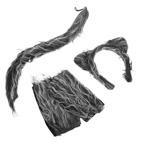 ORFOFE Wolf Kostüm mit Stirnband und Handschuhen Tierkostüm für Rollenspiel Halloween Karneval Cosplay Zubehör für Party von ORFOFE