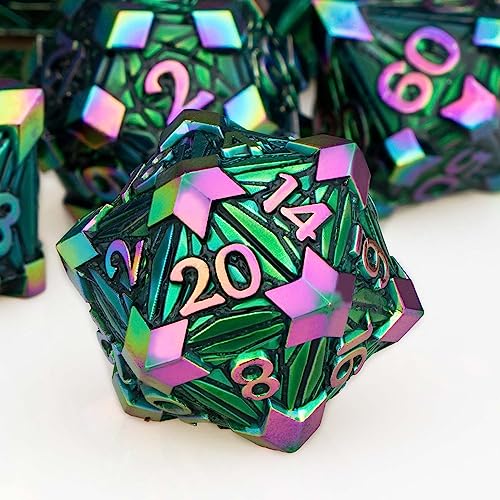 ORIFANTOU 7-teiliges DND-Würfel-Set aus Metall mit Box, Debris RPG rote D- und D-Würfel für die Verwendung mit D&D-Tischspielen, Rollenspiel, polyedrisches Würfel-Set D20, D12, D10, D8, D6, D4 ORIFANTOU 7-teiliges DND-Würfel-Set aus Metall mit Box, Debris RPG rote D- und D-Würfel für die Verwendung mit D&D-Tischspielen, Rollenspiel, polyedrisches Würfel-Set D20, D12, D10, D8, D6, D4 von ORIFANTOU