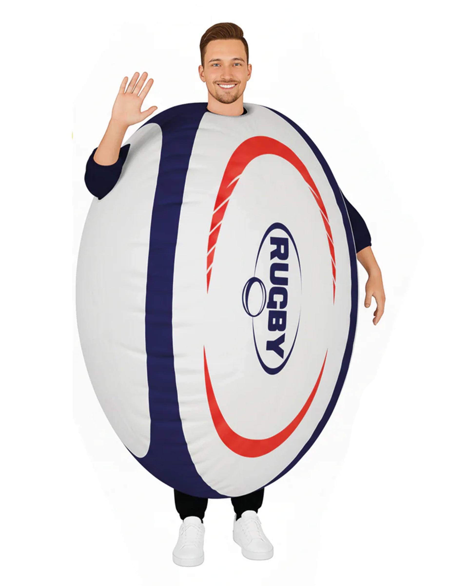 Aufblasbares Rugbyball Kostüm für Erwachsene von ORIGINAL CUP