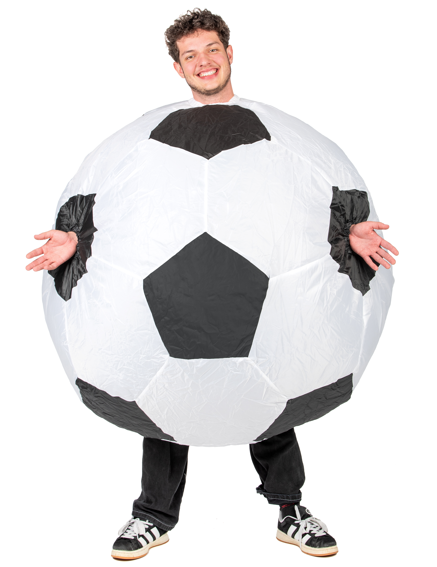 Fußball Kostüm aufblasbar für Erwachsene schwarz-weiß Fußball Kostüm aufblasbar für Erwachsene schwarz-weiß von ORIGINAL CUP