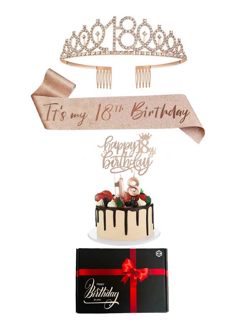 Party-Set 18. Geburtstag Accessoires Erwachsene roségold von ORIGINAL CUP