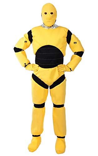Crash Test Dummy Costume ,schwarz-gelb, XL von ORION COSTUMES