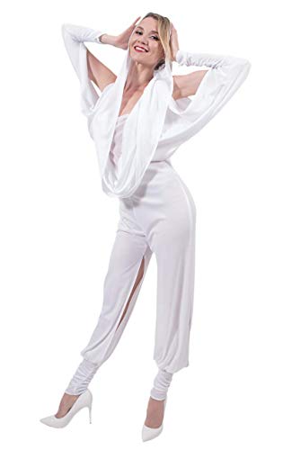 ORION COSTUMES Damen Australischer Popstar Weißer Overall mit Kapuze MaskenKostüm von ORION COSTUMES