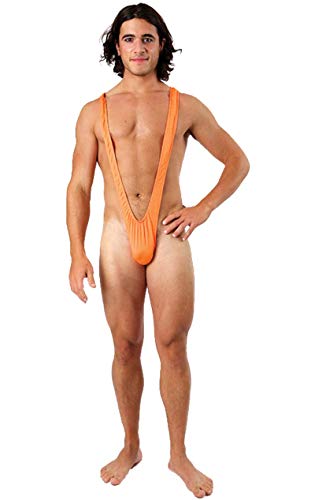 ORION COSTUMES Herren Orange Borat Mankini Stringtanga Badeanzug Neuheit Junggesellenabschied Kostüm von ORION COSTUMES