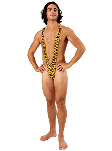ORION COSTUMES Herren Tigeroptik Borat Mankini Stringtanga Junggesellenabschied Kostüm von ORION COSTUMES