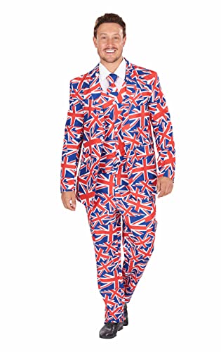 ORION COSTUMES Herren Union Jack 3-teiliger Anzug Britisches Kostüm von ORION COSTUMES