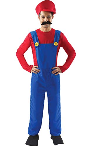 ORION COSTUMES Super Plumber Mario 80er Jahre Videospiel Karnevalsfilm Kostüm für Erwachsene von ORION COSTUMES