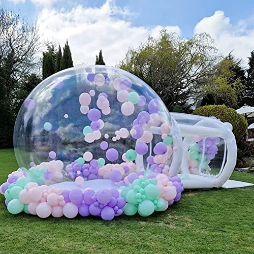 Aufblasbarer klarer Iglu-Kinder-Party-Ballon, transparenter aufblasbarer Kristallkuppel-Blasen-Zelt, transparente Kuppel, aufblasbares Blasen-Ballon-Haus mit 750 W Haartrockner, 5 m von ORJDWJ