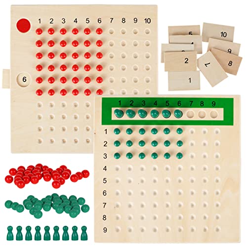 OROMYO Montessori -Multiplikation und Division Board Holzmathematikspielzeug Frühes Bildungsmaterial Frühes Lehrhilfen Multiplikation und Abteilung Tablettperlen für Kleinkinder über 3 Jahre alt OROMYO Montessori -Multiplikation und Division Board Holzmathematikspielzeug Frühes Bildungsmaterial Frühes Lehrhilfen Multiplikation und Abteilung Tablettperlen für Kleinkinder über 3 Jahre alt von OROMYO