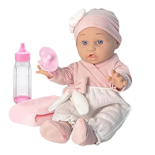 12 Zoll 30cm Reborn Babypuppen, realistische weiche Silikon Baby Mädchen Babypuppe mit Kleidung, Flasche und Schnuller, handgefertigte Babypuppe sieht aus wie ein echtes Baby für Kinderspielzeuggesche von ORTUH
