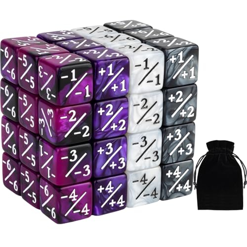 Magic Counter Würfel plus 1 MTG-Zähler-Würfel-Set, Marmor-Lebensstifte, D6-Würfel, kompatibel mit Magic The Gathering, TCG, Kartenspielzubehör, Lila, 48 Stück Magic Counter Würfel plus 1 MTG-Zähler-Würfel-Set, Marmor-Lebensstifte, D6-Würfel, kompatibel mit Magic The Gathering, TCG, Kartenspielzubehör, Lila, 48 Stück von ORUNI