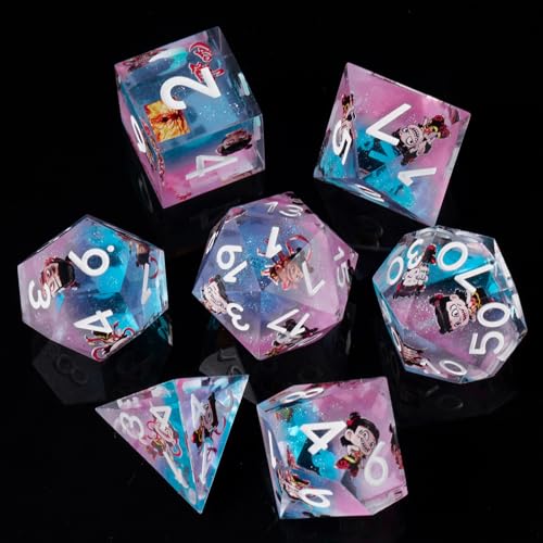 ORUZA 7 Stück Polyedrische Würfel Set Liquid Core Anime Ne Zha Würfel D4 D6 D8 D10 D12 D20 D% DND Würfels für Dungeons and Dragons RPG MTG Pathfinder Rollenspiele Spielwürfel ORUZA 7 Stück Polyedrische Würfel Set Liquid Core Anime Ne Zha Würfel D4 D6 D8 D10 D12 D20 D% DND Würfels für Dungeons and Dragons RPG MTG Pathfinder Rollenspiele Spielwürfel von ORUZA
