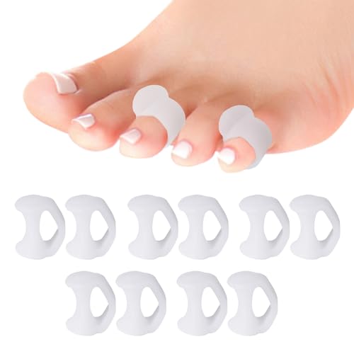 ORUZA 10 Stück Zehentrenner, Silikon Gel-Zehenspreizer, Hammerzehenpolster für Verhinderung Bunion korrektur Hammerzehen Ballenzehen Linderung von Reibung Druck und Schmerzen Frauen und Männer ORUZA 10 Stück Zehentrenner, Silikon Gel-Zehenspreizer, Hammerzehenpolster für Verhinderung Bunion korrektur Hammerzehen Ballenzehen Linderung von Reibung Druck und Schmerzen Frauen und Männer von ORUZA