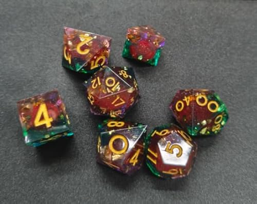 ORUZA 7 Stück DND Polyedrische Würfel Set Liquid Core D&D Würfel D4 D6 D8 D10 D12 D20 D% DND Würfel für Dungeons and Dragons RPG ORUZA 7 Stück DND Polyedrische Würfel Set Liquid Core D&D Würfel D4 D6 D8 D10 D12 D20 D% DND Würfel für Dungeons and Dragons RPG von ORUZA