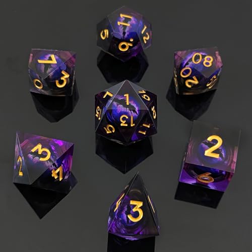 ORUZA 7 Stück Drachenauge Polyedrische Harz Spielwürfel DND Würfel Set D&D Würfel für Dungeons and Dragons RPG MTG Pathfinder Rollenspiel D4 D6 D8 D10 D% D12 D20 ORUZA 7 Stück Drachenauge Polyedrische Harz Spielwürfel DND Würfel Set D&D Würfel für Dungeons and Dragons RPG MTG Pathfinder Rollenspiel D4 D6 D8 D10 D% D12 D20 von ORUZA