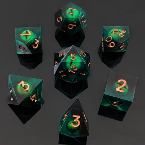 ORUZA 7 Stück Drachenauge Polyedrische Harz Spielwürfel DND Würfel Set D&D Würfel für Dungeons and Dragons RPG MTG Pathfinder Rollenspiel D4 D6 D8 D10 D% D12 D20 ORUZA 7 Stück Drachenauge Polyedrische Harz Spielwürfel DND Würfel Set D&D Würfel für Dungeons and Dragons RPG MTG Pathfinder Rollenspiel D4 D6 D8 D10 D% D12 D20 von ORUZA