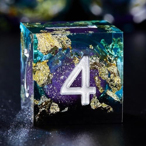 ORUZA 7 Stück Polyedrische Würfel Set Liquid Core Würfel Schmetterling D4 D6 D8 D10 D12 D20 D% DND Würfel für Dungeons and Dragons RPG MTG Pathfinder Rollenspiele Spielwürfel von ORUZA