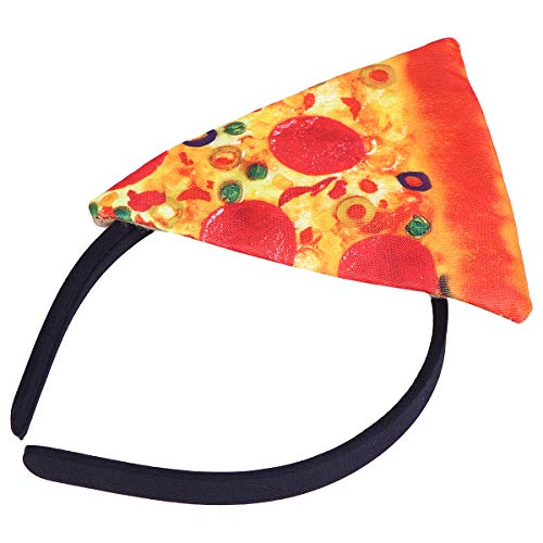 Pizza Cosplay Halloween Cosplay Kostüm Stirnband Haarband Dekoration Spaß Pizza Form Hair Hoop Funny von OSALADI