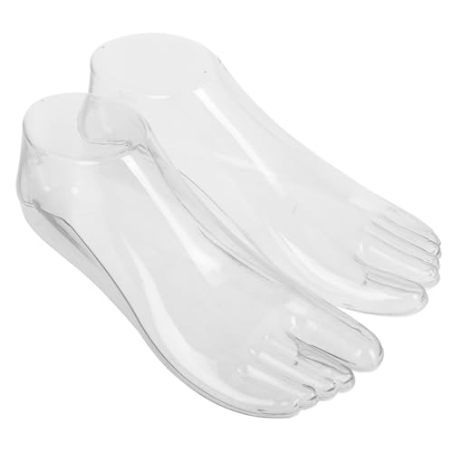 OSALADI 1 Paar Fußmodellständer Fußkettchen-Ausstellungsmodell Anzeige Zeigen Plastik-Fußmodell Schaufensterpuppen für Schuhe Schaufensterpuppenfüße für Socken Mannequin-Fuß Transparent von OSALADI