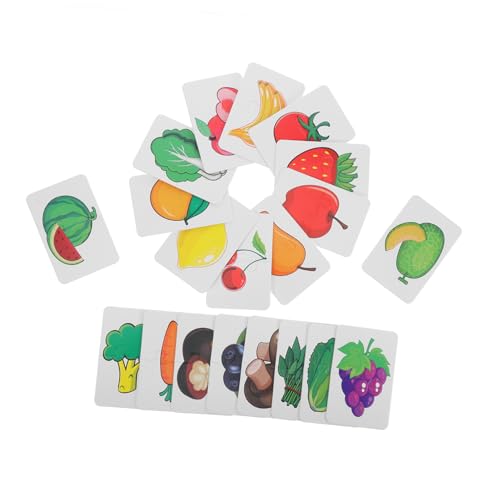 OSALADI 1 Satz Puzzle Kleinkindspielzeug Zum Aufreihen Von Früchten Essensaufkleber Für Blockiert Früchte Obst-gemüse-Aufkleber Kochrätsel Für Papier von OSALADI