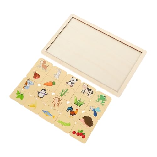 OSALADI 1 Satz Tierepaarungspaare Puzzlematte Kinderspielzeug -Rätsel passendes Holzpuzzle Puzzle- für Lernrätsel für Kleinkinder Blockpuzzles für Kleinkinder hölzern von OSALADI