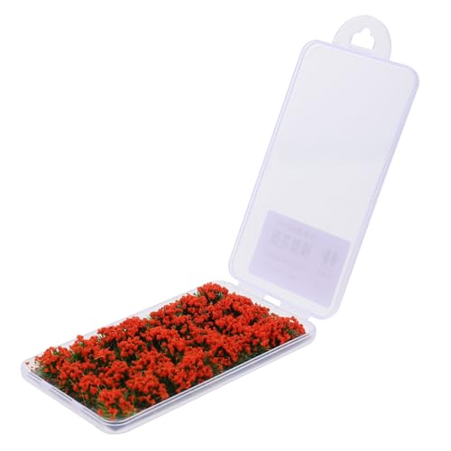 OSALADI 1 Schachtel Künstliches Mini Gras mit Mini Blüten Statisches Streugras Modellbau für Modelleisenbahn Sandtisch DIY Garten Zubehör für Mikro Szenerien Architektur Deko von OSALADI